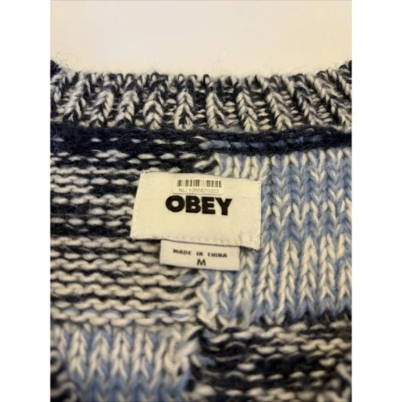 Obey Womens Mira Sweater Vest MPatchwork Knit V Neck Streetwear Layering Indie - Picture 4 of 13